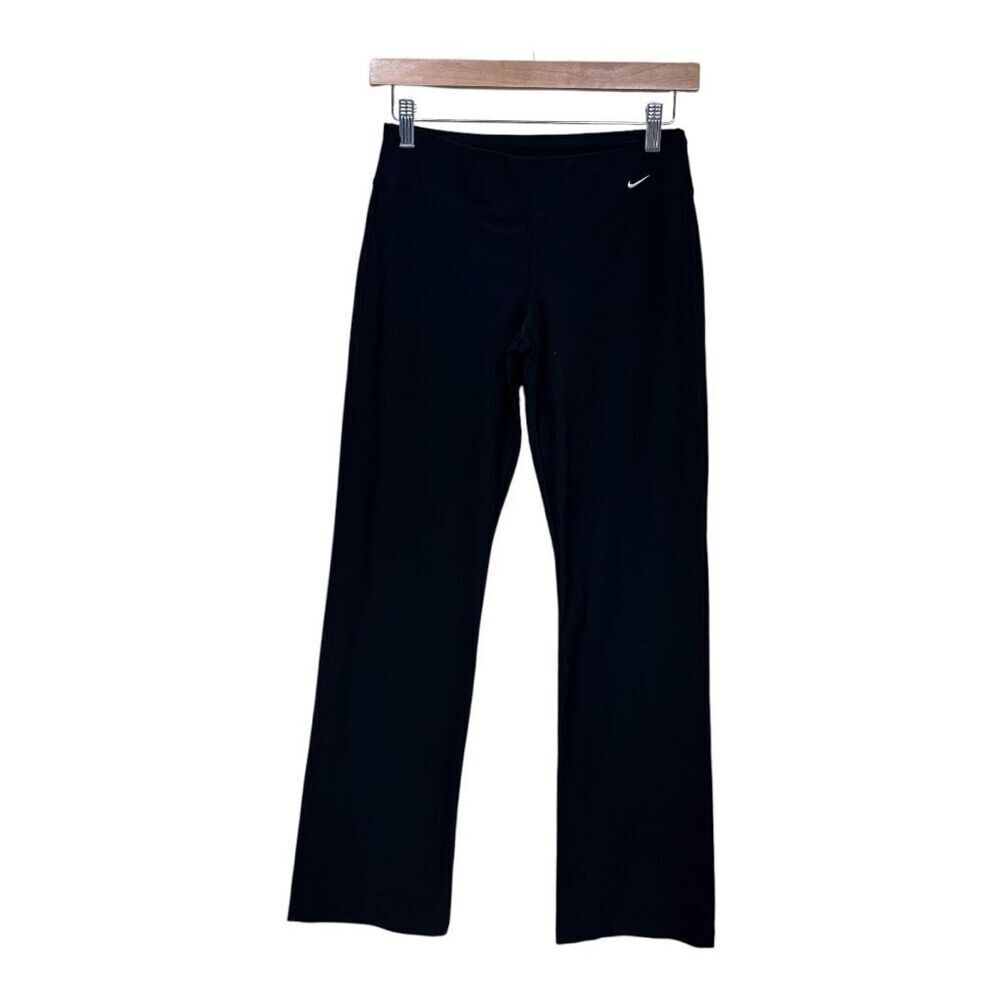 Nike Dri Fit Size xs 0-2 Long Pants Wide Leg Black Excellent